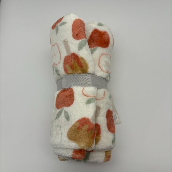 Cloud Island 40" x 30" Fall Halloween Printed Apple Baby Blanket NEW - Picture 3 of 3